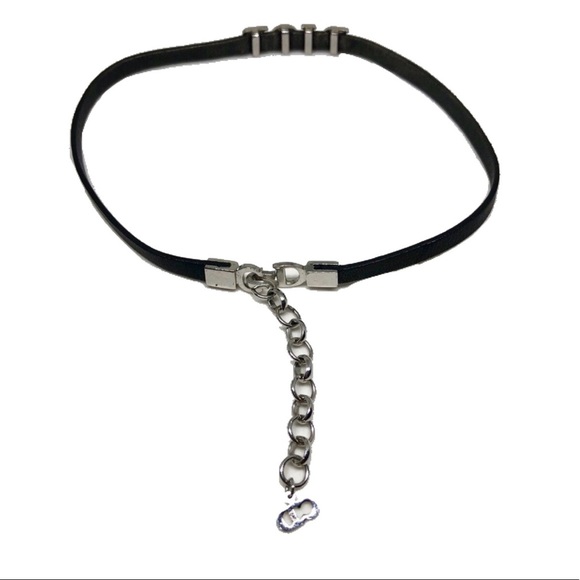 Vintage Christian Dior Leather Choker/Bracelet Set - Picture 4 of 5
